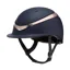 Charles Owen Halo Riding Hat in Navy Matte with Rose Gold